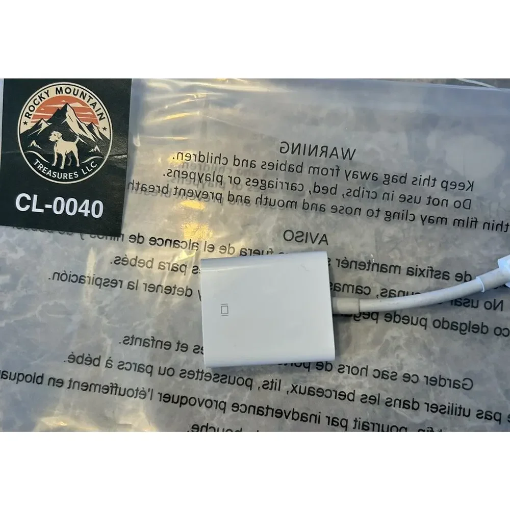 Genuine Apple Mini DisplayPort (Thunderbolt 2) to VGA Adapter A1307 - Used